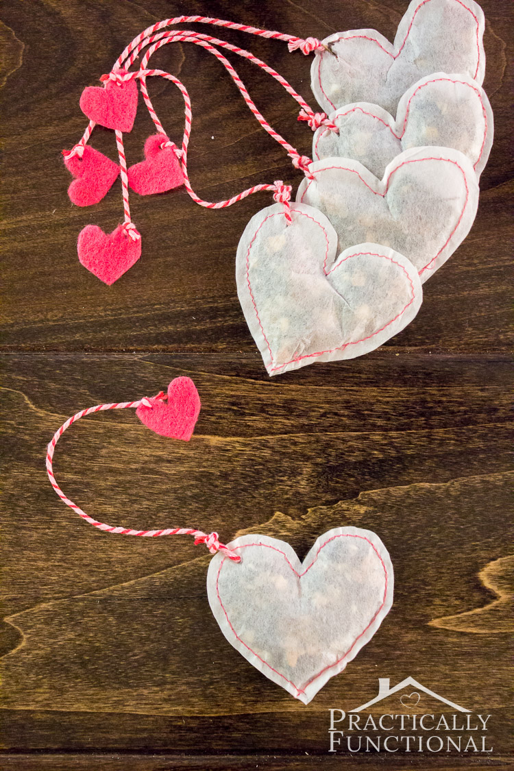 DIY Heart Shaped Tea Bags For Valentine&#39;s Day!