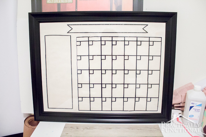 DIY Dry Erase Calendar