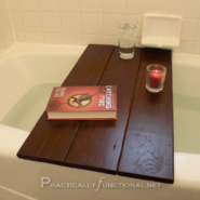 Tutorial: Upcycle a pallet to a bath shelf by PracticallyFunctional.net