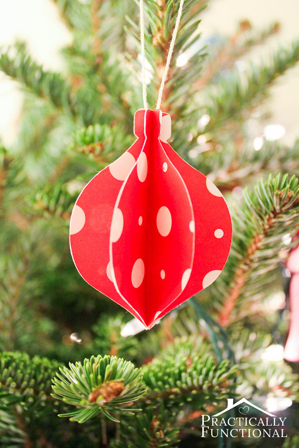 DIY Folded Paper Christmas Ornaments Practically Functional