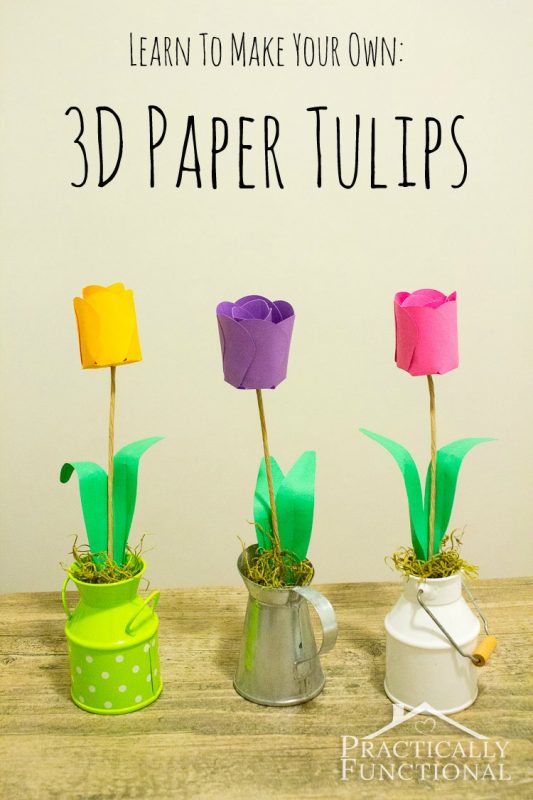 3D Paper Tulips