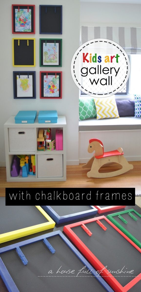 DIY Kids art gallery wall by A house full of sunshine
