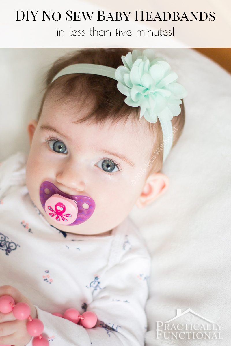learn how to make no sew diy baby flower headbands