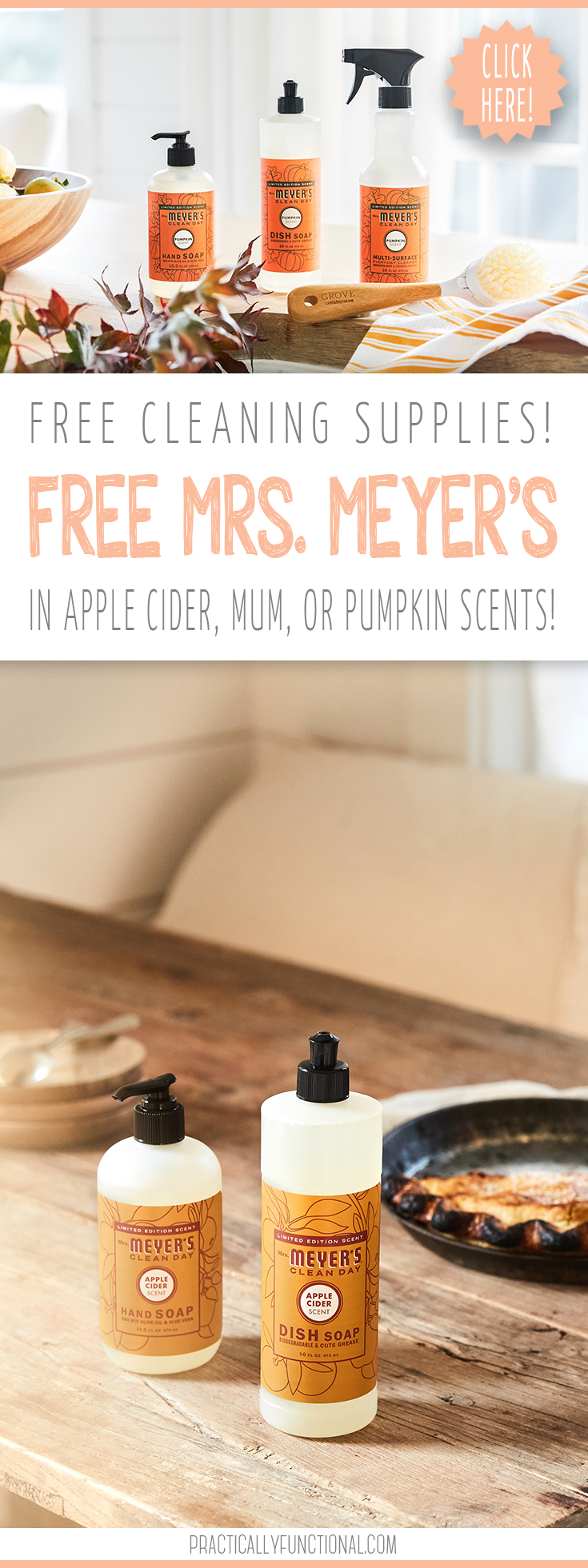 Free mrs. meyers fall scents trio and dish brush from grove collaborative practically functional pin