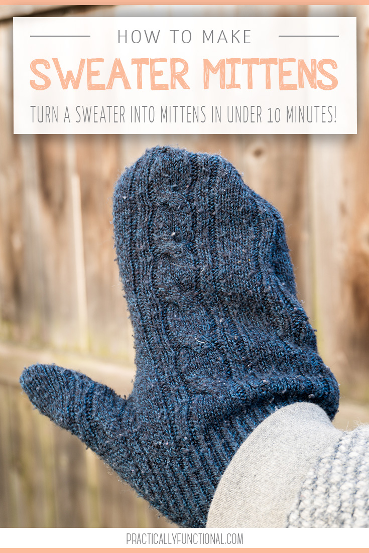 How to make sweater mittens in less than 10 minutes