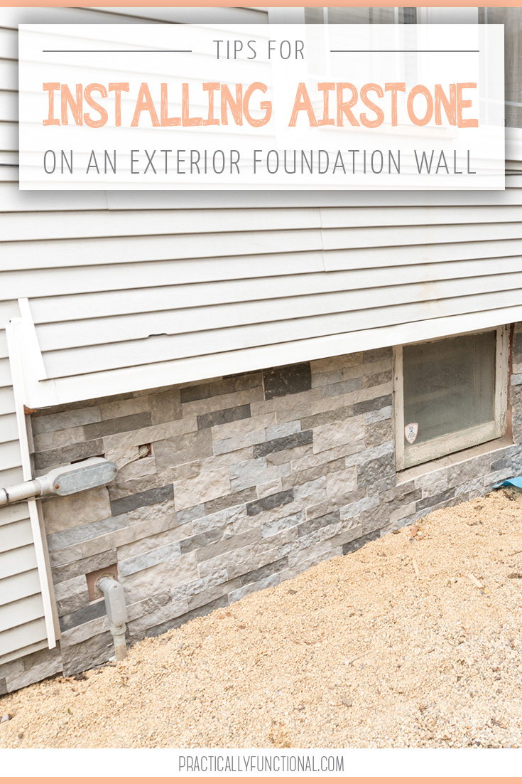 Tips for installing AirStone on an exterior foundation wall