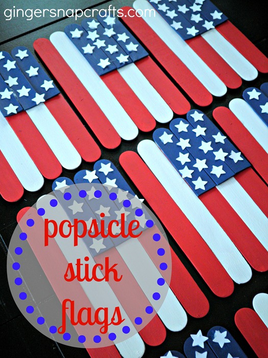 Popsicle stick flags and 26 other 4th of july crafts for preschoolers