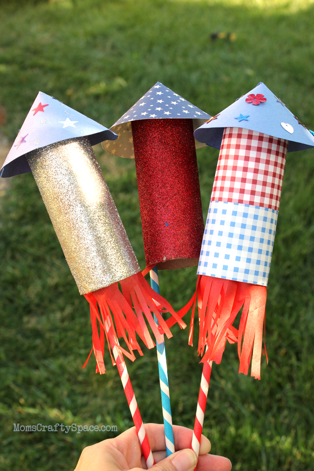 Toilet paper roll rockets and 26 other 4th of july crafts for preschoolers