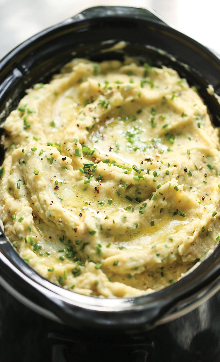 Slow cooker cauliflower mashed potatoes and 14 other thanksgiving vegetable side dishes everyone will love