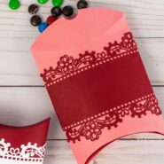 Learn how to make a pillow box with a cricut maker plus a free pillow box template