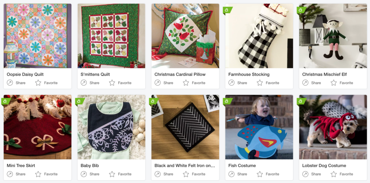 Sewing Projects from Cricut