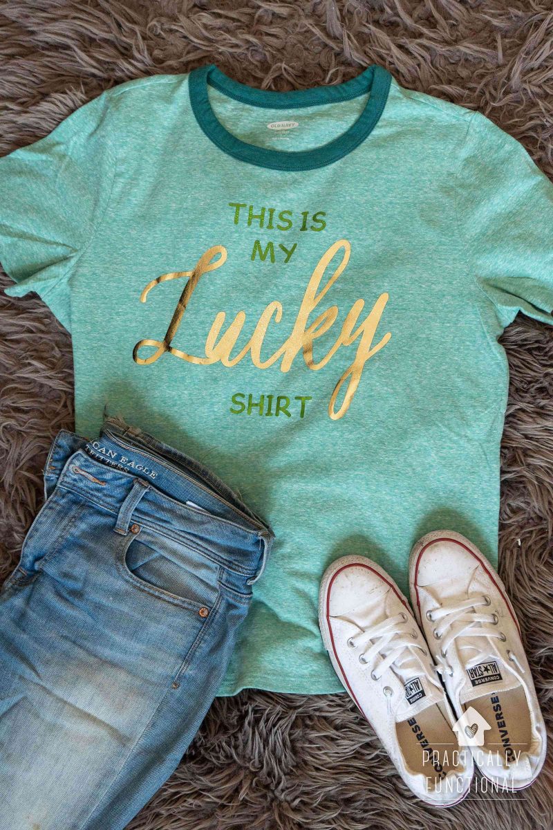 Cricut st. patricks day projects this is my lucky shirt