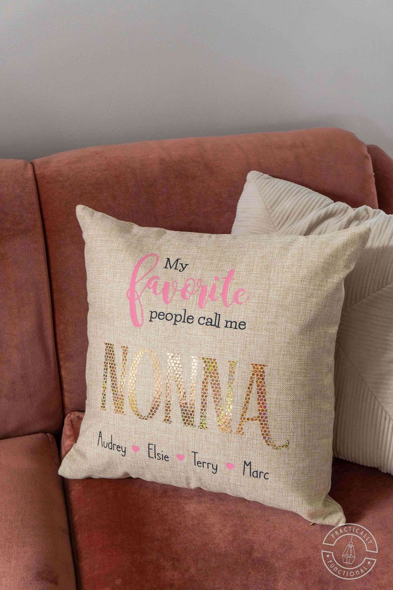 How to make my favorite people call me nonna personalized grandparents gift with a cricut maker