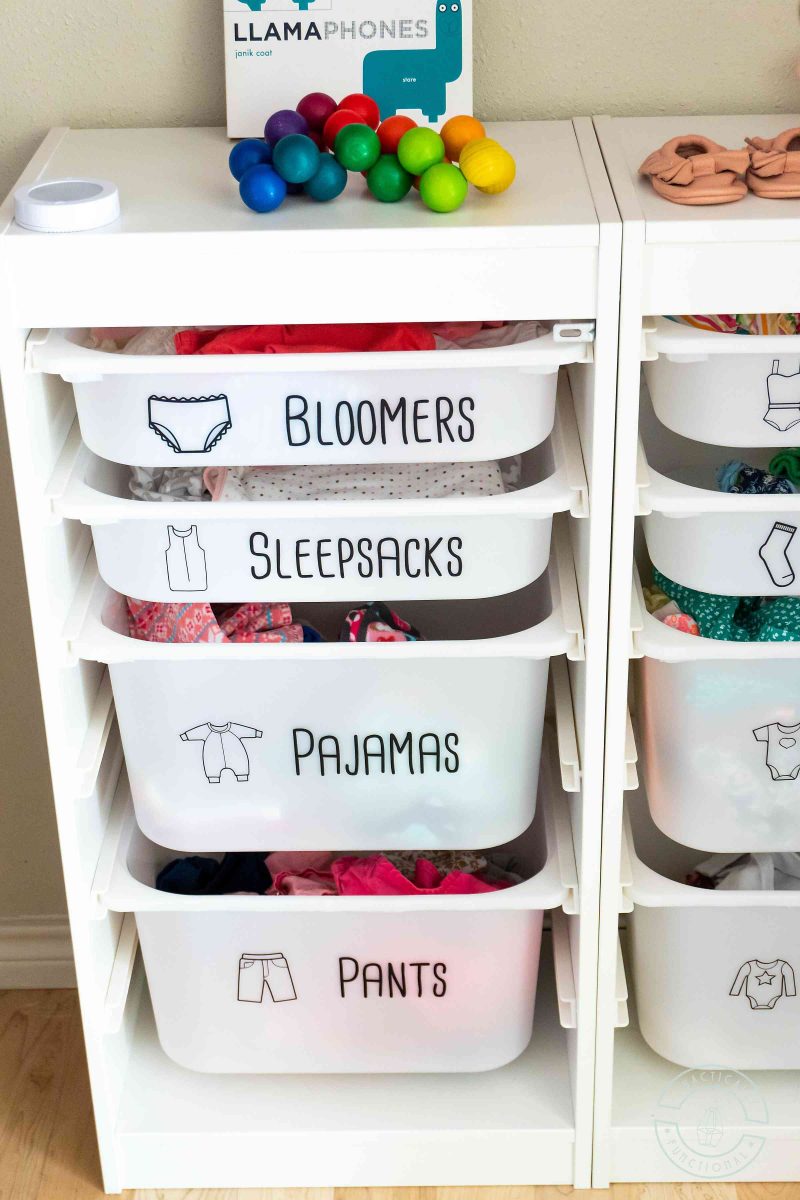 Kids clothing drawer labels free svg and printable for ikea trofast bins