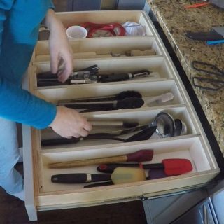 Remodelaholic removable large utensil drawer organizer step 5