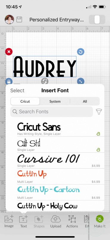 Cricut joy personalized storage bins change fonts if necessary