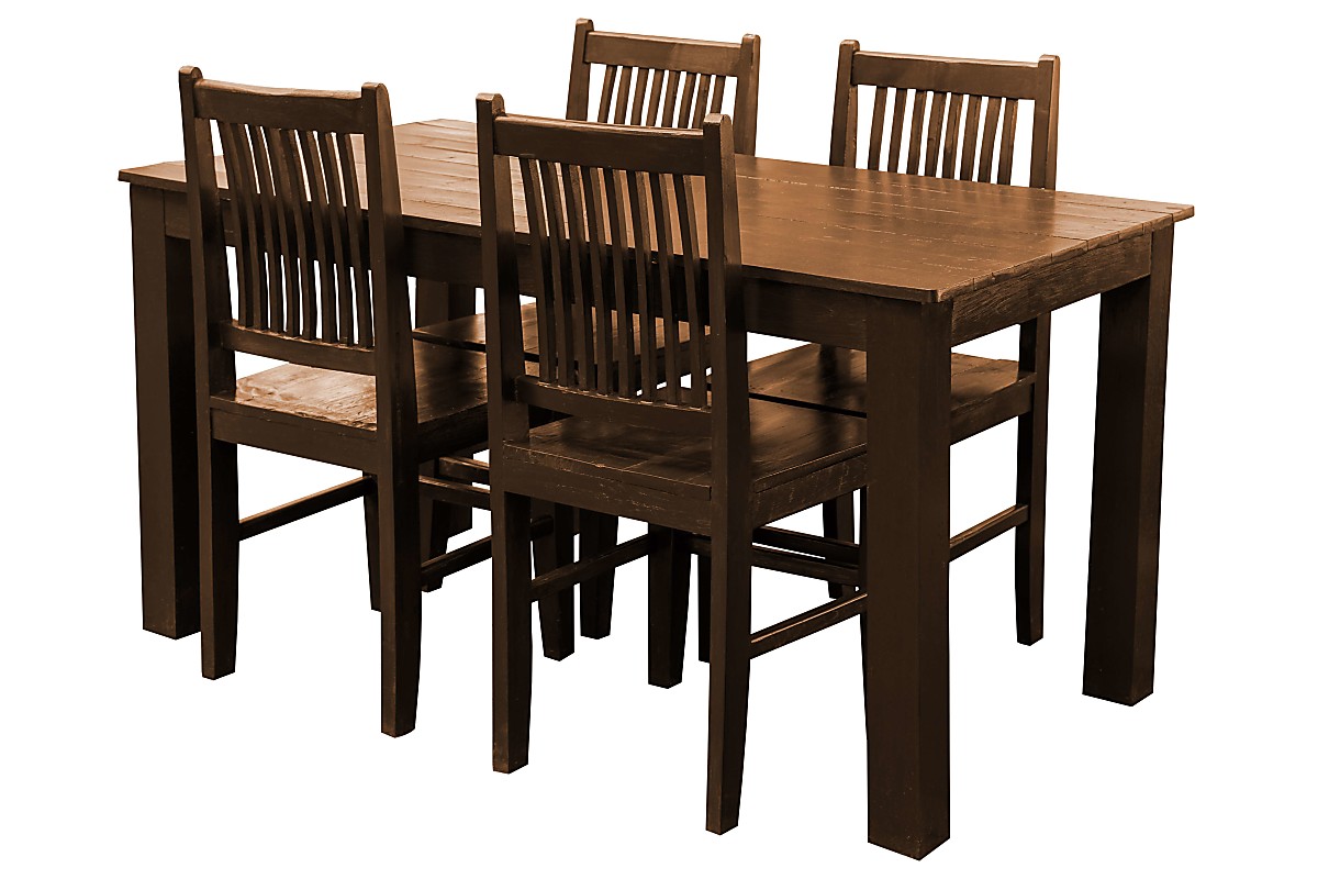 solid wood table and chairs